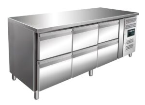 SARO Kühltisch mit 3x 2er Schubladenset, Modell KYLJA 3160 TN