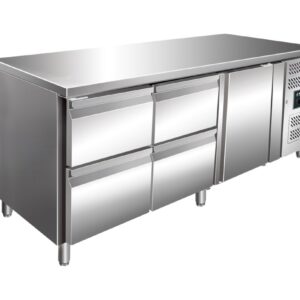 SARO Cooling table with 1 door and 2x 2 drawer set, model KYLJA 3140 TN