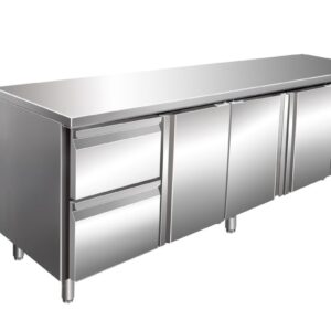 SARO Cooling table with 3 doors and 1x 2 drawer set, model KYLJA 4110 TN