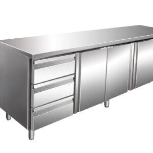 SARO Cooling table with 3 doors and 1x 3 drawer set, model KYLJA 4130 TN