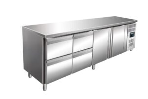 SARO Kühltisch mit 2 Türen und 2x 2er Schubladenset, Modell KYLJA 4140 TN