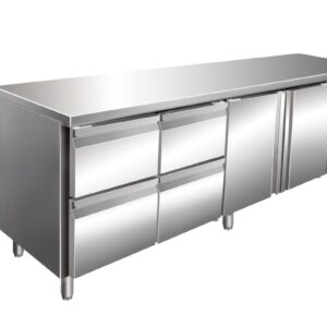 SARO Cooling table with 2 doors and 2x 2 drawer set, model KYLJA 4140 TN
