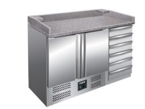 SARO Pizzatisch, 2 Türen + 6 Schubladen, Modell PZ 9001