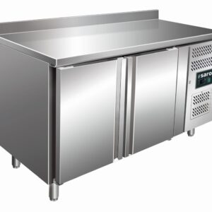 SARO cooling table with 2 doors and upstand, model SNACK 2200 TN