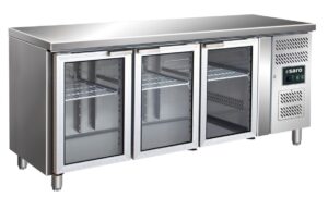 SARO Kühltisch mit 3 Glastüren, Modell GN 3100 TNG