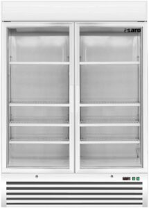 SARO Tiefkühlschrank mit 2 Glastüren, Modell D 920 - weiß