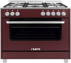 SARO Multifunktionsherd Gas/Elektro Modell TS95C61LVI bordeaux