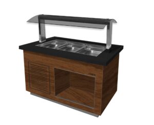 SARO Salatbar für 3x 1/1 GN, Modell PREMIUM LINE SB-K130 Walnuss