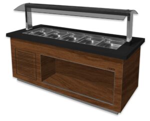SARO Salatbar für 5x 1/1 GN, Modell PREMIUM LINE SB-K200 Walnuss