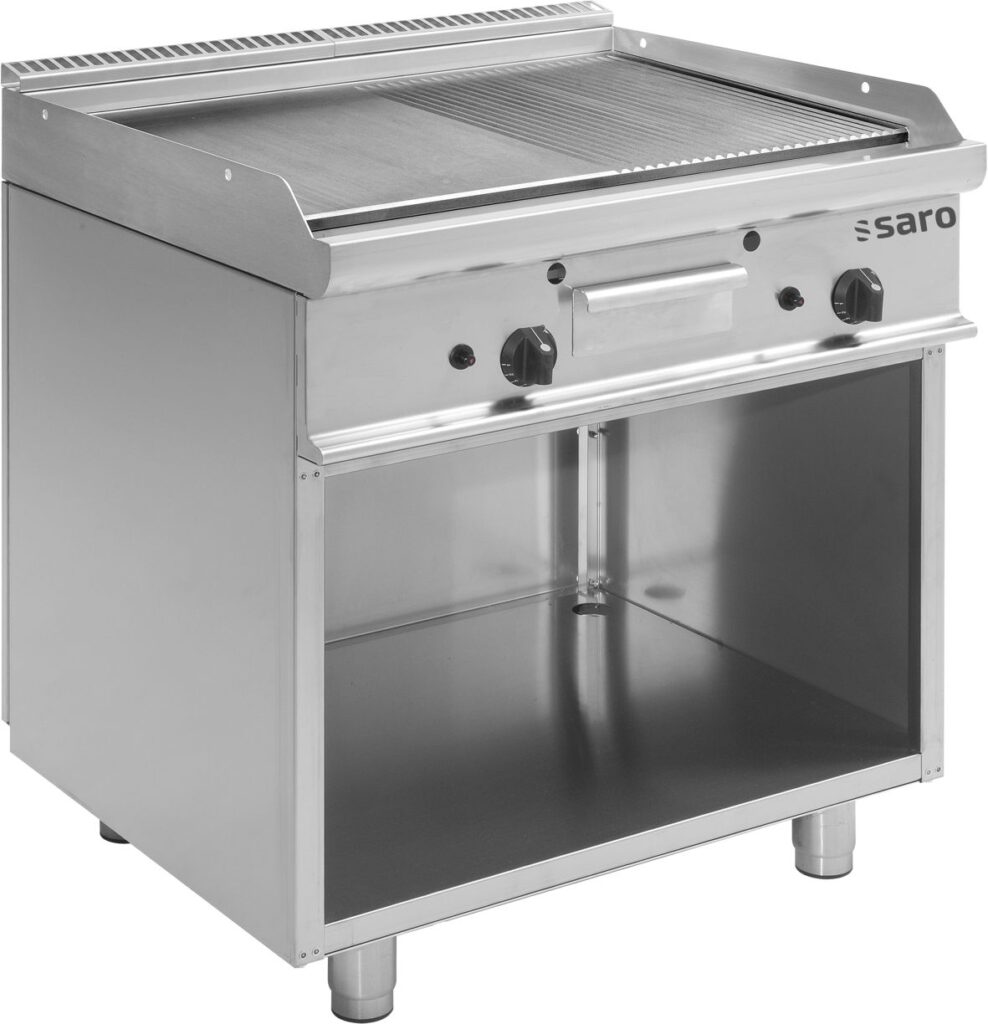SARO Gas-Griddleplatte mit offenem Unterbau, Modell E7/KTG2BAM