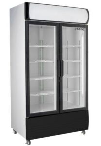 SARO Kühlschrank mit 2 Glastüren und Werbetafel, Modell GTK 580