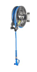 SARO Schlauchhaspel + Schlauch (15m) + Pistole, Modell BENJAMIN