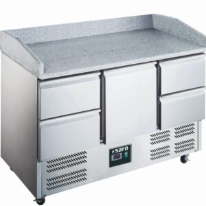 SARO Pizza preparation table with glass top model ES 903 PZ 1/4
