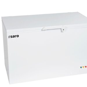 SARO commercial chest freezer with insulated hinged lid, model EL 45