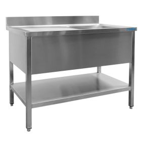SARO Sink with 1 basin, right - 600 mm depth, 2000mm