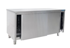 SARO Stainless steel cabinet, sliding door - 700 mm depth, 2000mm