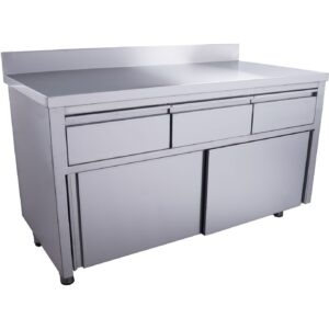 SARO Sliding door cabinet - 3 drawers.1400X700mm with upstand