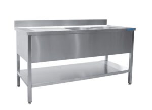 SARO Sink with two basins, right - 700 mm depth, 2000mm